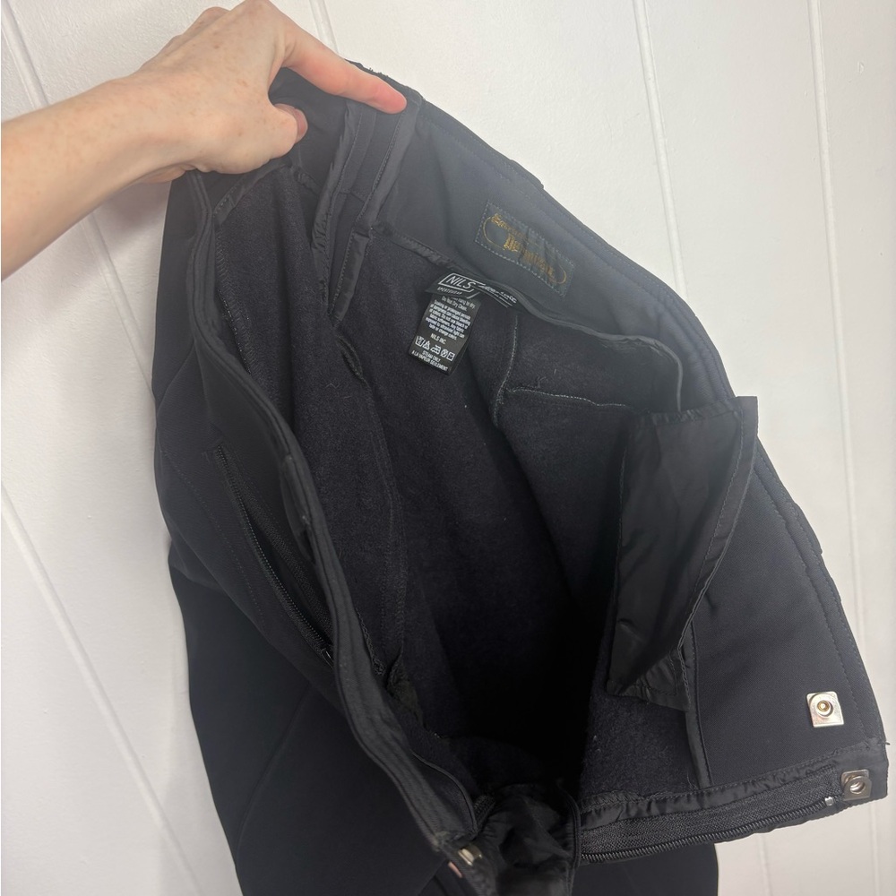Nils Jan Stretch Snow Ski Pants Size 12 Long Black Sportswear Waterproof Zip Ski - Picture 9 of 12